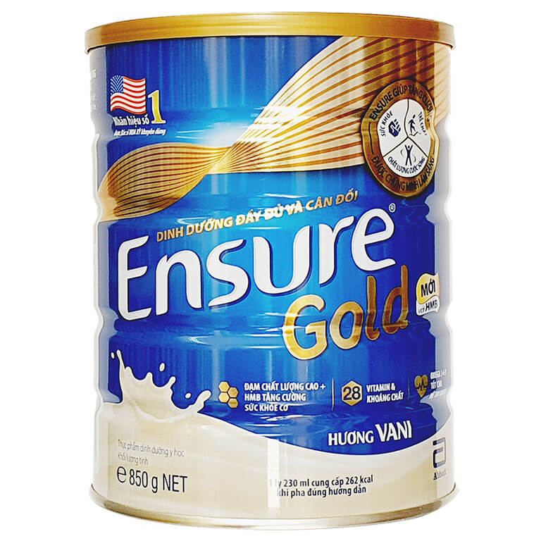 Sữa Ensure Gold HMB Mới 850g (dành cho người lớn) - Siêu thị sữa